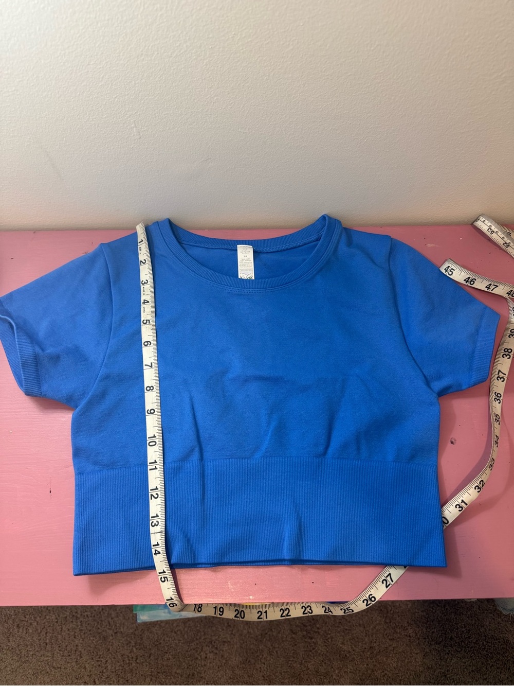 Offline by aerie royal blue seamless short sleeve athletic crop top. Size M